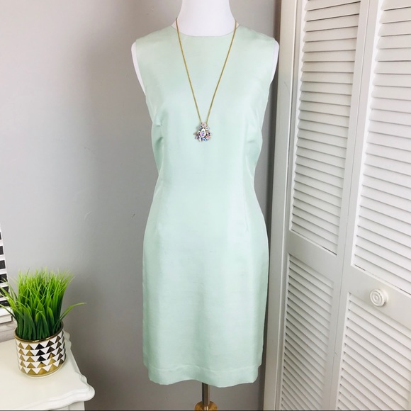 Talbots Dresses & Skirts - Talbots Mint Green Raw Silk Sheath Dress